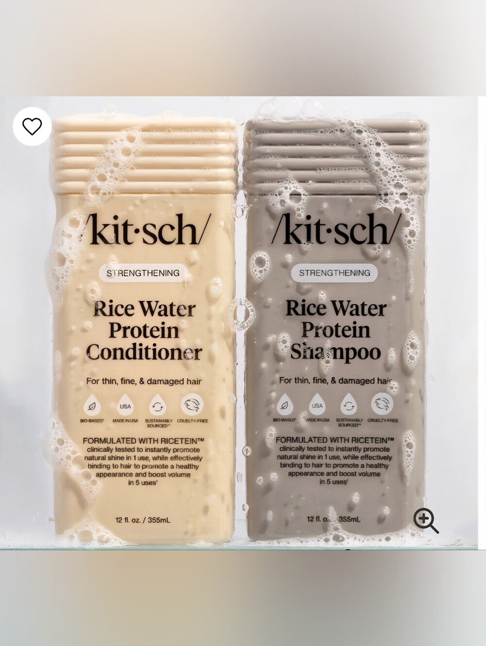 Kitsch Rice Water Protein Shampoo & Conditioner - Duo